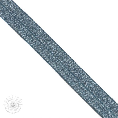 Elastisches Schrägband Polyamid glitter 20 mm dark blue