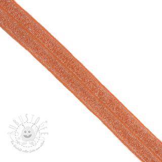 Elastisches Schrägband Polyamid glitter 20 mm orange