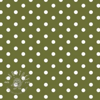 Baumwollstoff Dots green