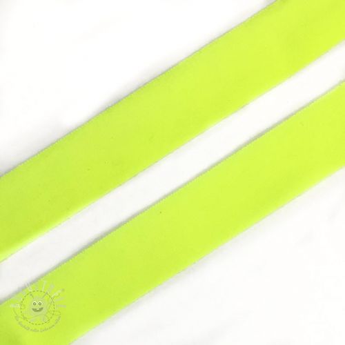 Elastisches Schrägband Polyamide matt 20 mm neon gelb