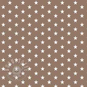 Baumwollstoff Petit stars taupe