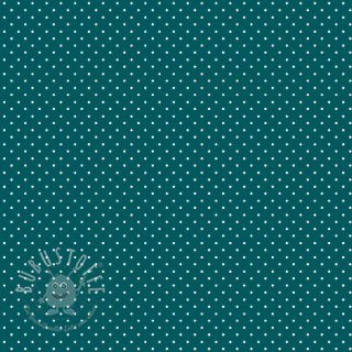 Baumwollstoff Petit dots petrol