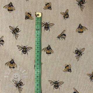Dekostoff Linenlook premium Bumblebees