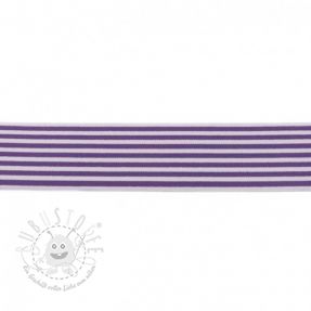 Gummiband 4 cm Stripe purple