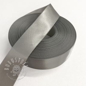 Satinband beidseitig 25 mm middle grey