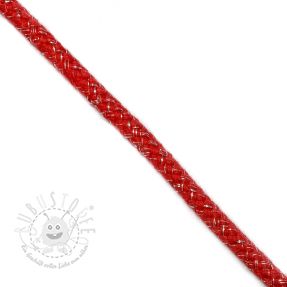 Lurexkordel 10 mm red