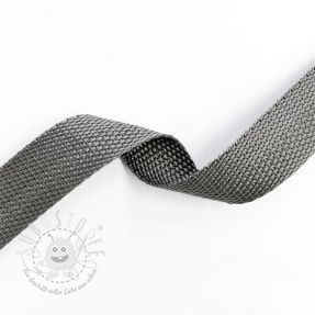 Gurtband 2,5 cm middle grey