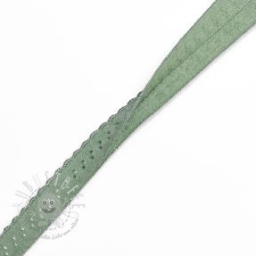 Elastisches Schrägband Polyamide 12 mm LUXURY old green