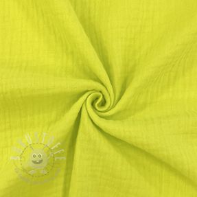 Double gauze/musselin NEON YELLOW GOTS